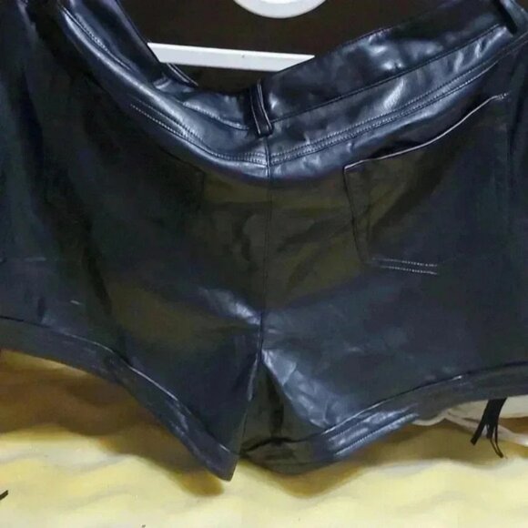 F21 faux leather shorts with fringe - Picture 12 of 14